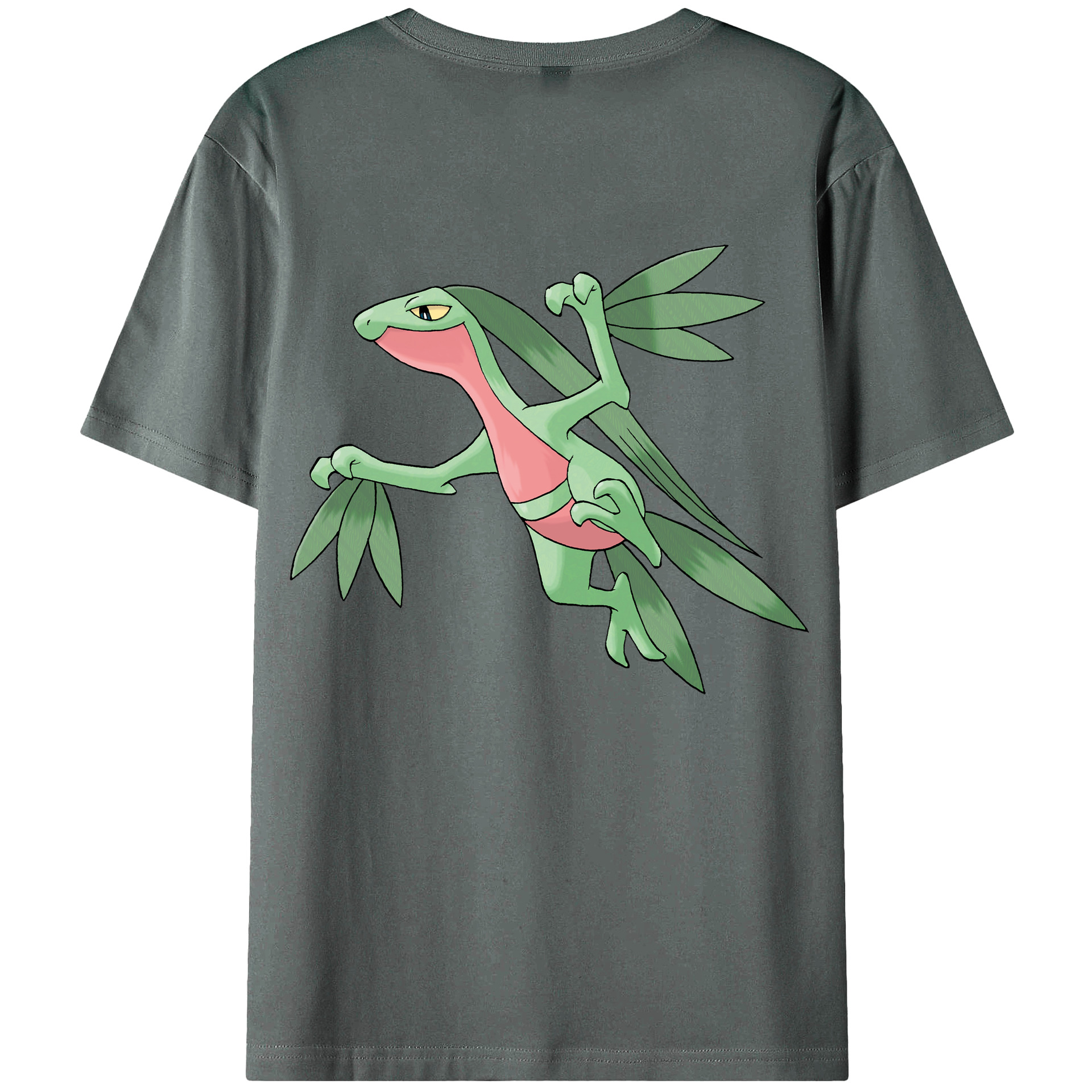 （画像用） ポケットモンスター Pokémon 綿100％ メンズ半袖Tシャツ（バックプリント） 通気性